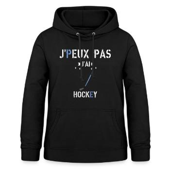 J Peux Pas J Ai Hockey - Sweat à capuche Femme - noir - Devant - AI Model Female 172 light (172cm)