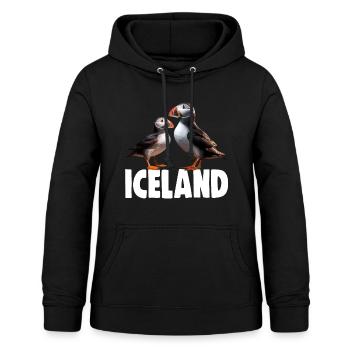 MACAREUX INSULAIRES - Sweat à capuche Femme - noir - Devant - AI Model Female 172 light (172cm)