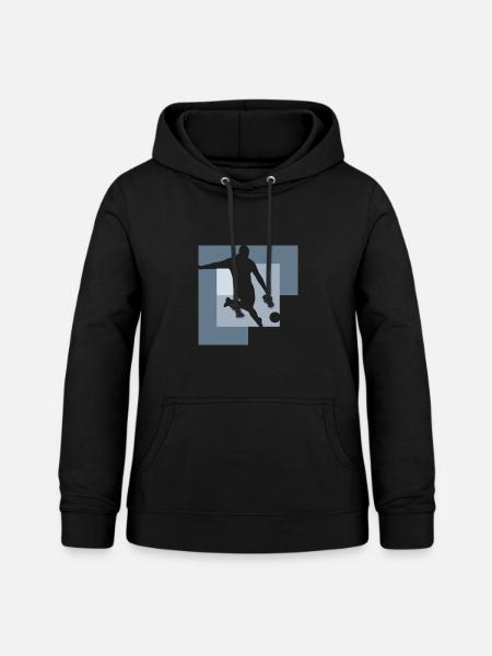 Fussball Kicker Tormann Kopfball - Frauen Hoodie - Schwarz