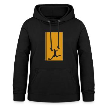 Soccer Kicker Gardien de but Défenseur - Sweat à capuche Femme - noir - Devant - AI Model Female 172 light (172cm)