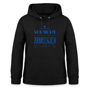 ich könnte zerbrechen - Frauen Hoodie - Schwarz - Vorne - AI Model Female 172 light (172cm)