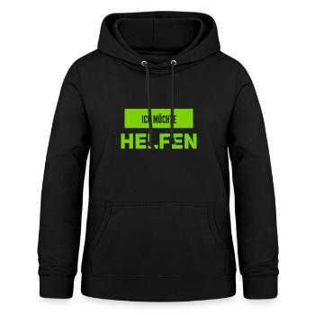 ich möchte dich unterstützen - Frauen Hoodie - Schwarz - Vorne - AI Model Female 172 light (172cm)