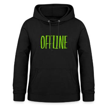 offline ist spitze - Frauen Hoodie - Schwarz - Vorne - AI Model Female 172 light (172cm)