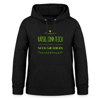 Rätsel konnte ich noch nie leiden - Frauen Hoodie - Schwarz - Vorne - AI Model Female 172 light (172cm)