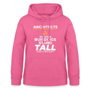 Architectes Humour Hauteurs Construction Drôle - Sweat à capuche Femme - rose - Devant - AI Model Female 172 light (172cm)