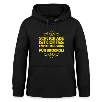 L’excuse du brocoli - Sweat à capuche Femme - noir - Devant - AI Model Female 172 light (172cm)
