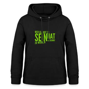 To live is to develop - Women's Hoodie - black - Front - AI Model Female 172 light (172cm)