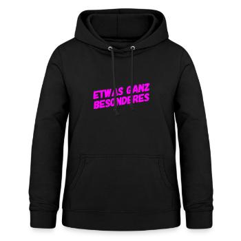 ganz besonders - Frauen Hoodie - Schwarz - Vorne - AI Model Female 172 light (172cm)