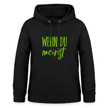 das ist deine Meinung - Frauen Hoodie - Schwarz - Vorne - AI Model Female 172 light (172cm)