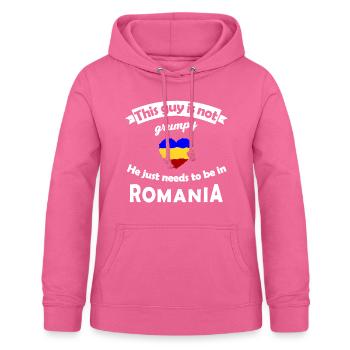 Le mal du pays en Roumanie - Sweat à capuche Femme - rose - Devant - AI Model Female 172 light (172cm)