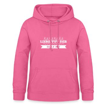 love is healing - Women's Hoodie - pink - Front - AI Model Female 172 light (172cm)