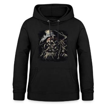 Crâne de pirate - Sweat à capuche Femme - noir - Devant - AI Model Female 172 light (172cm)