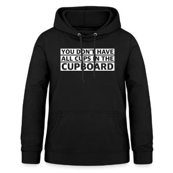 Du hast nicht alle Tassen im Schrank | Englisch - Frauen Hoodie - Schwarz - Vorne - AI Model Female 172 light (172cm)