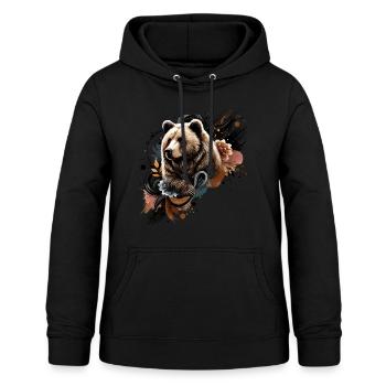 Grizzly, unserer, Bär - Frauen Hoodie - Schwarz - Vorne - AI Model Female 172 light (172cm)