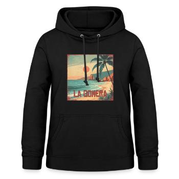 La Gomera - Frauen Hoodie - Schwarz - Vorne - AI Model Female 172 light (172cm)
