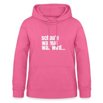 let's see what will happen... - Women's Hoodie - pink - Front - AI Model Female 172 light (172cm)