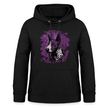 Bullterrier - Frauen Hoodie - Schwarz - Vorne - AI Model Female 172 light (172cm)