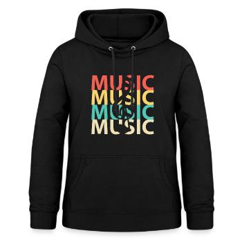 Music Note Musik Musiker - Frauen Hoodie - Schwarz - Vorne - AI Model Female 172 light (172cm)
