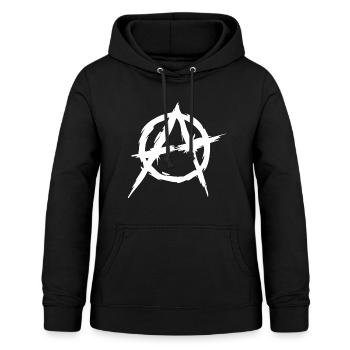 antifa - Sweat à capuche Femme - noir - Devant - AI Model Female 172 light (172cm)