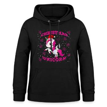 Christmas Unicorn - Frauen Hoodie - Schwarz - Vorne - AI Model Female 172 light (172cm)