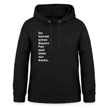 football anti-Bundesliga Bayern - Sweat à capuche Femme - noir - Devant - AI Model Female 172 light (172cm)