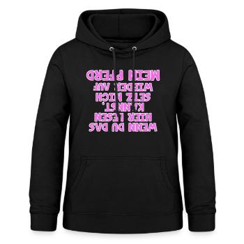 Chevaux Tshirt Cavalière Proverbes de chevaux cadeau - Sweat à capuche Femme - noir - Devant - AI Model Female 172 light (172cm)