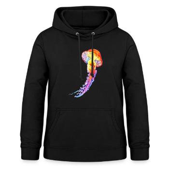 Méduse - Sweat à capuche Femme - noir - Devant - AI Model Female 172 light (172cm)