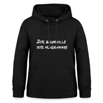 Hund Hundehaare Hunde Haustier Baumwolle Hundelieb - Frauen Hoodie - Schwarz - Vorne - AI Model Female 172 light (172cm)