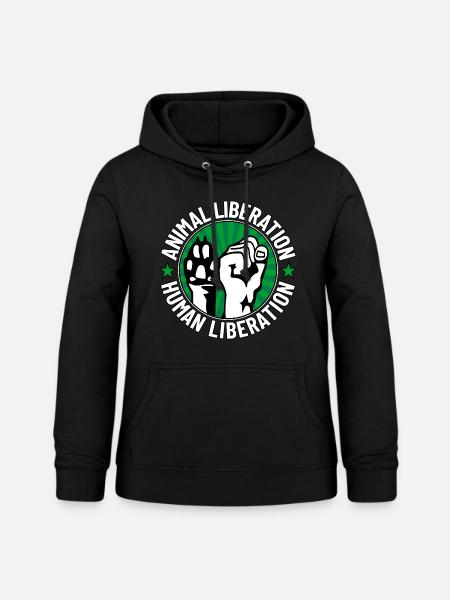Animal LIberation – Human Liberation - Frauen Hoodie - Schwarz