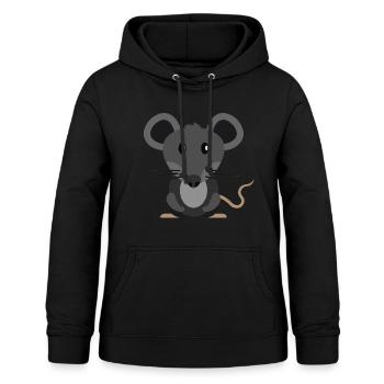 Souris mignonne mignonne - Sweat à capuche Femme - noir - Devant - AI Model Female 172 light (172cm)