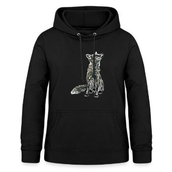 Renard - Sweat à capuche Femme - noir - Devant - AI Model Female 172 light (172cm)