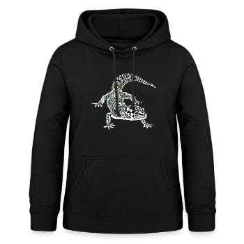 Gecko - Frauen Hoodie - Schwarz - Vorne - AI Model Female 172 light (172cm)