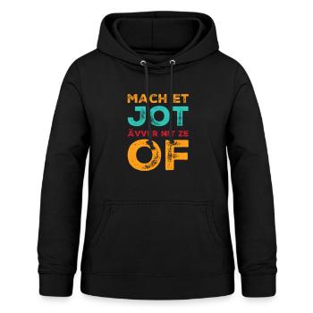 Mach et jot Jerundjesetz Köln - Frauen Hoodie - Schwarz - Vorne - AI Model Female 172 light (172cm)