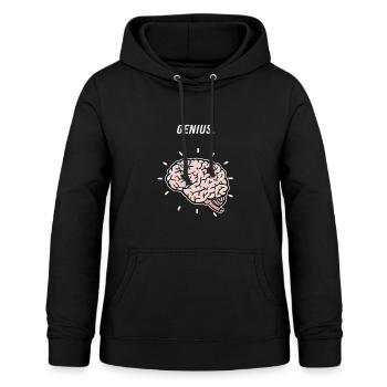 GENIUS. - Frauen Hoodie - Schwarz - Vorne - AI Model Female 172 light (172cm)