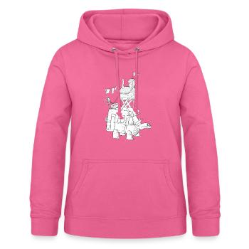 Camping car tortue fond blanc - Sweat à capuche Femme - rose - Devant - AI Model Female 172 light (172cm)