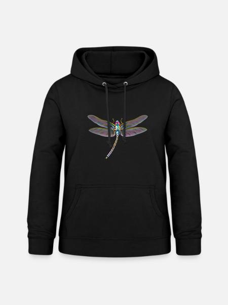Libelle - Frauen Hoodie - Schwarz
