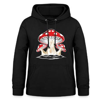 Toadstool the most famous mushroom - Women's Hoodie - black - Front - AI Model Female 172 light (172cm)