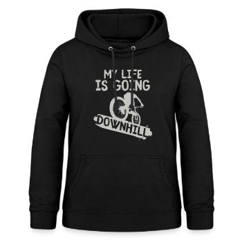 Mountain bike - Women's Hoodie - black - Front - AI Model Female 172 light (172cm)