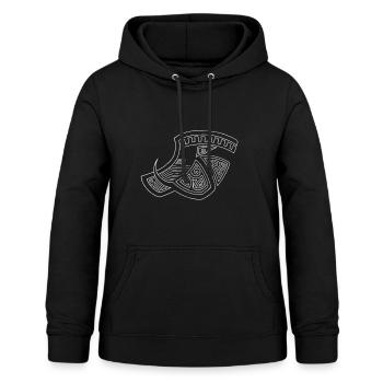 Keltischer Eber - Frauen Hoodie - Schwarz - Vorne - AI Model Female 172 light (172cm)