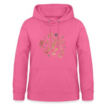 Monogramme de calligraphie dorée de luxe avec la lettre B - Sweat à capuche Femme - rose - Devant - AI Model Female 172 light (172cm)