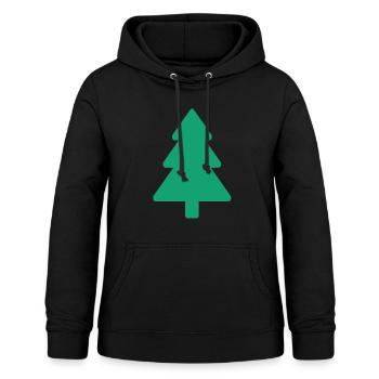 Tannenbaum - Frauen Hoodie - Schwarz - Vorne - AI Model Female 172 light (172cm)