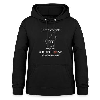 Cadeau femme ardeche 07 Je ne suis pas parfaite - Sweat à capuche Femme - noir - Devant - AI Model Female 172 light (172cm)
