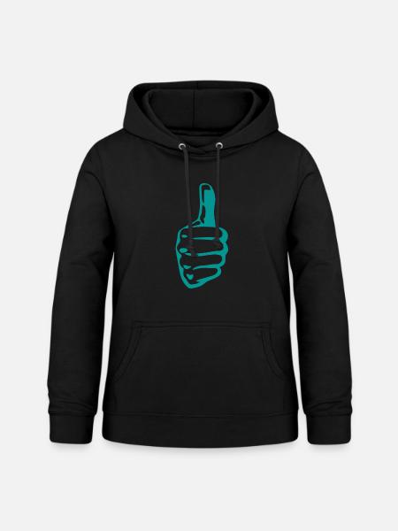 Thumbs up - Frauen Hoodie - Schwarz