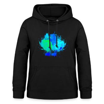 Blue Color Spot Background Decoration - Women's Hoodie - black - Front - AI Model Female 172 light (172cm)
