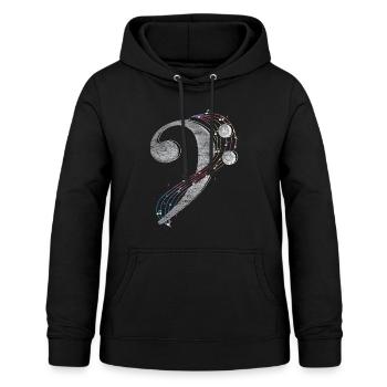 Bassschlüssel Chor Geschenkidee - Frauen Hoodie - Schwarz - Vorne - AI Model Female 172 light (172cm)