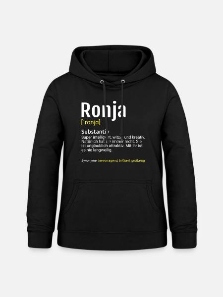 Ronja Name Definition - Frauen Hoodie - Schwarz
