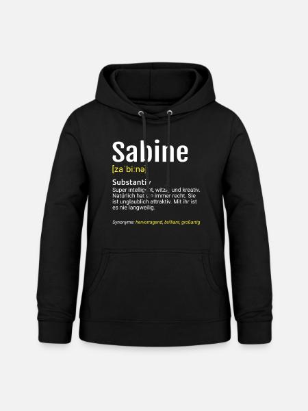 Sabine Name Definition - Frauen Hoodie - Schwarz