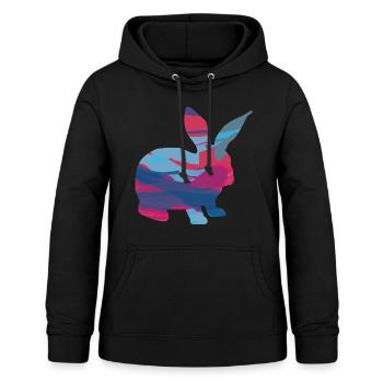 Lapin Lapin Lapin Lapin - Sweat à capuche Femme - noir - Devant - AI Model Female 172 light (172cm)