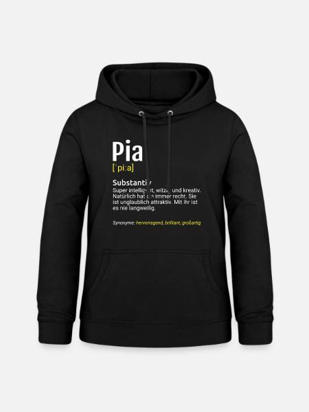 Pia Name Definition - Frauen Hoodie - Schwarz