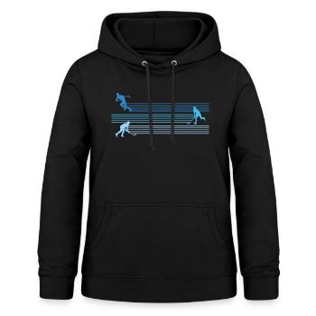 Floorball Player Floorball FloorBall - Women's Hoodie - black - Front - AI Model Female 172 light (172cm)